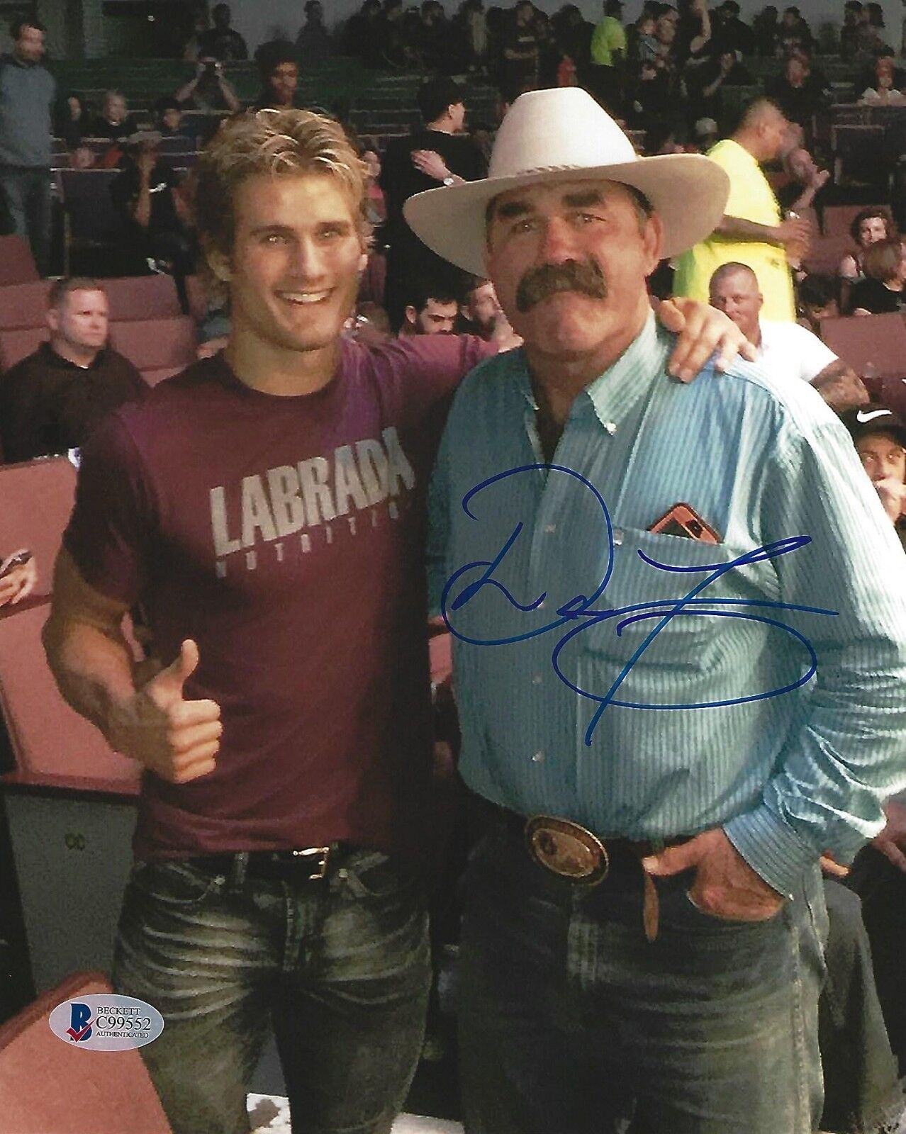 Don Frye Signed 8x10 Photo Poster painting BAS Beckett COA UFC Auto'd Picture w/ Sage Northcutt