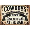 Cowboy - Vintage Metal Signs - 20*30cm/30*40cm - Western