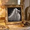 Starlit Beaded White Wolf Special Shaped 5D DIY Partial Drill Diamond Painting Kits for Adults Beginners Home Decor Diamonds Dots Gem Art Kits 11.81 X11.81inch