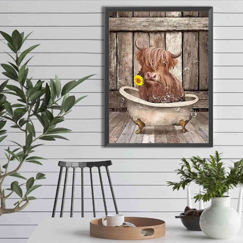 Diamond Painting - Full Round Drill - Bathtub Yak(Canvas|30*40cm)