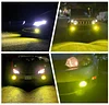 KISLED Super Bright 3000lm 2504,PSX24W,12276 LED Fog Lights Bulbs DRL High Power 2835 Chips with Projector Lens Replacement for Cars Trucks,Gold Yellow