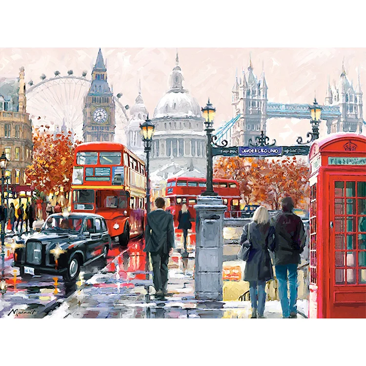 Streetscape  Full Round Diamond Painting 40*30cm