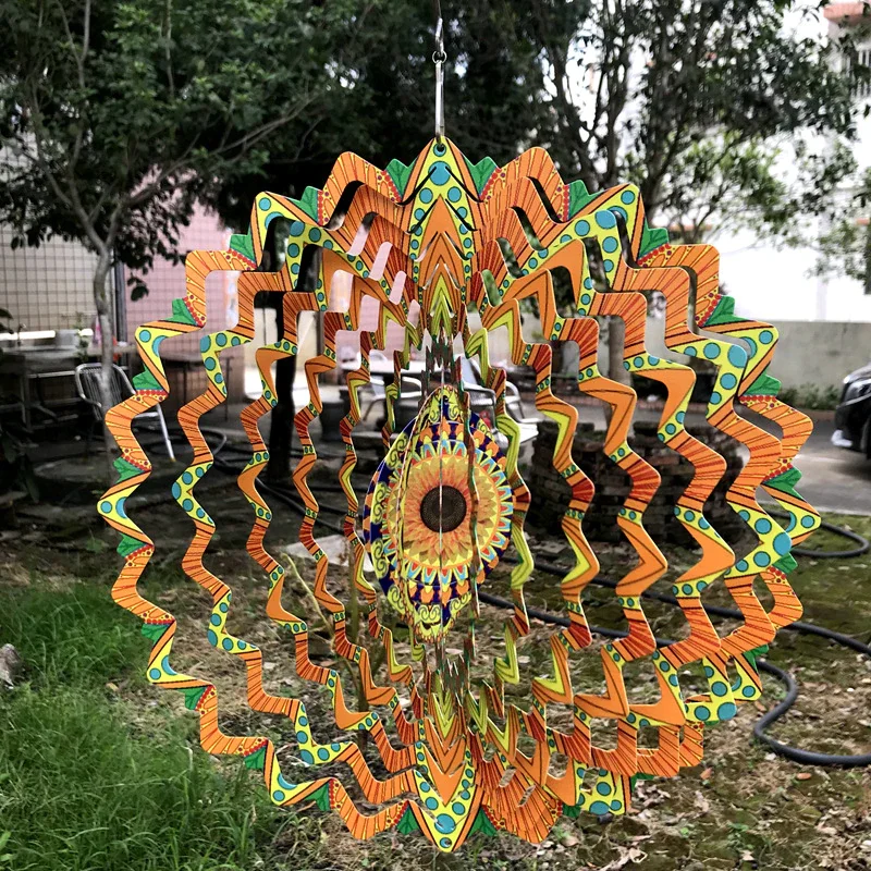 Sunflower 3D Rotating Wind Chimes