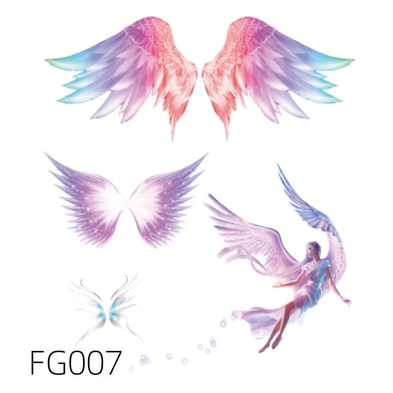 Lady Butterfly Pet Tattoos & Body Art 1 Piece