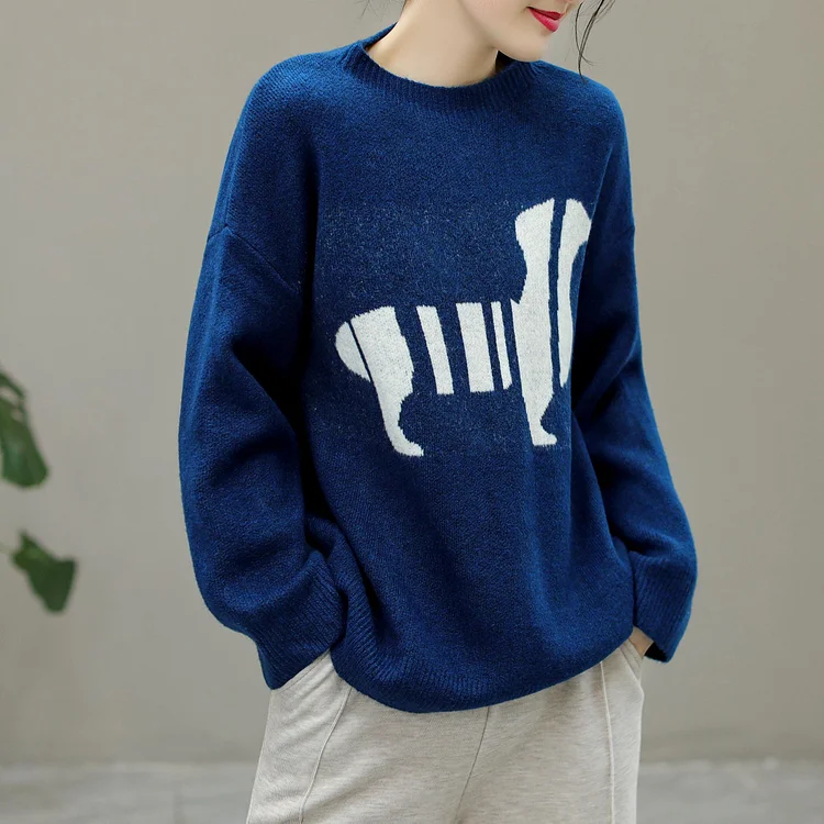 Women Casual Fashion Knitted Winter Sweater