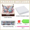 Wooden DIY Butterfly Flower Diamond Painting Kit Note Box with 160 Papers Gifts