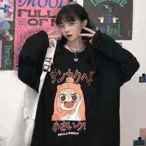 Kawaii Japan Amine Tshirt Streetwear Japanese T Shirt Harajuku Loose White Tops Funny Casual High Street Gothic Tshirt Female