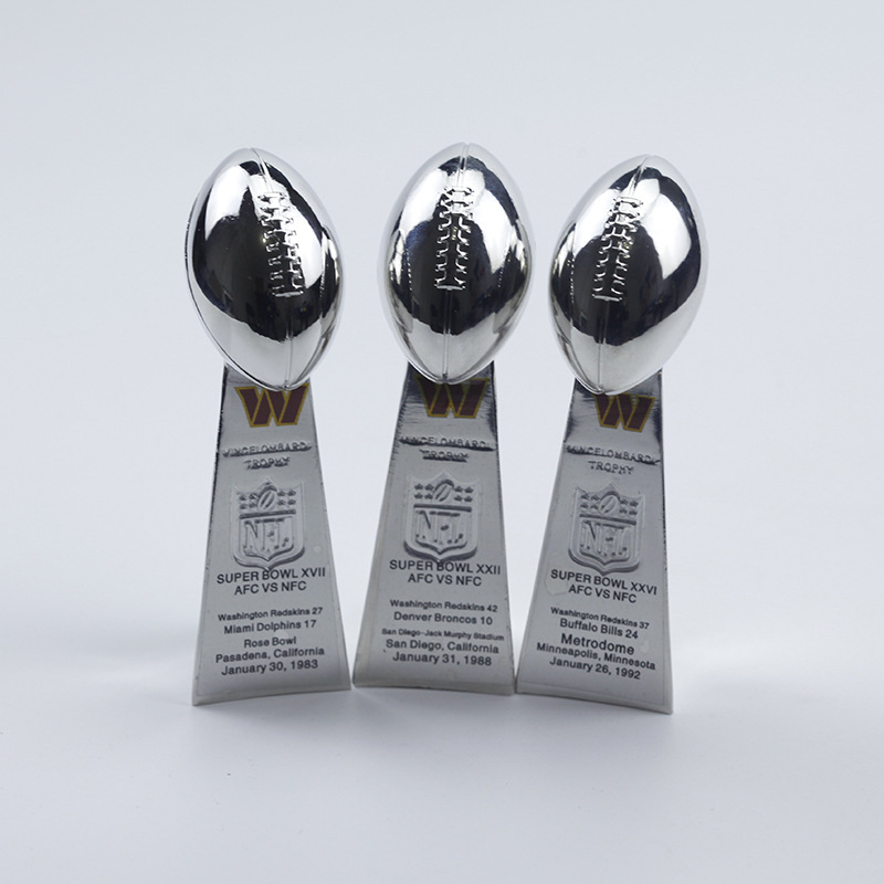 Fans custom-10cm NFL Washington Redskins 1982 1987 1991 Super Bowl Trophy  Team Logo Text 3 Trophy Set