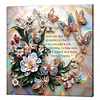 Framed Diamond Painting - Special Shaped - Butterfly Flower (25x25cm)