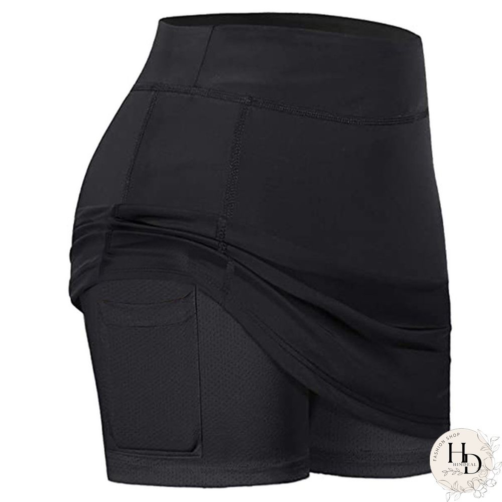 Womens Summer Athletic Tennis Skirt Golf Inner Shorts Elastic Sports Running Skort