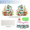 Acrylic Christmas Lighthouse Double Sided Diamond Painting Paper Towel Napkin Holder