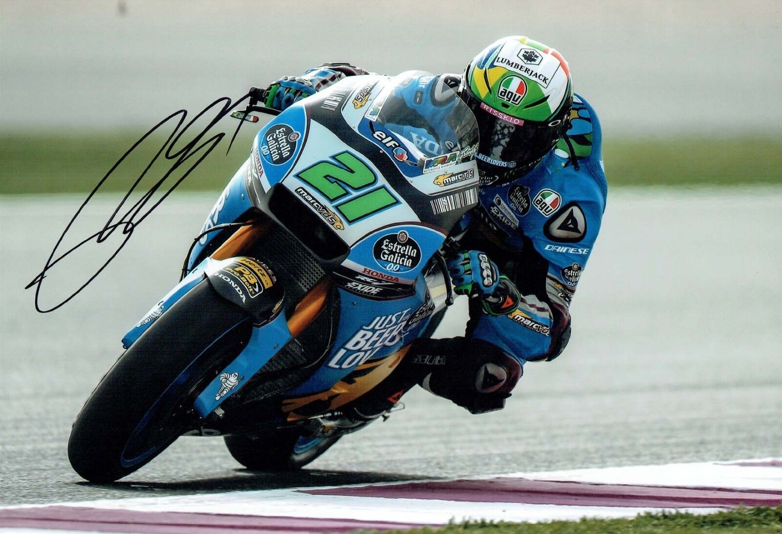 Franco MORBIDELLI 2018 SIGNED Autograph MOTOGP Marc VDS 12x8 Photo Poster painting 2 AFTAL COA