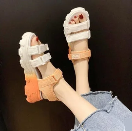 Clogs With Heel Flat Sandal Shoe Female Sandals Comfort Shoes For Women 2020 Women's Med Clear Heels Thick Flower Ladies