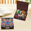 Rainbow Butterfly Wooden DIY Crystal Art Sticky Notes Holder (160 Blank Notepads) Diamond Painting Sticky Notes Dispenser Ideal for Home Office Supplies Handicrafts Gifts