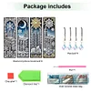 (US Local)Christmas Train A5 Size Diamond Painting Notebook Set with 4Pcs Bookmark Gift