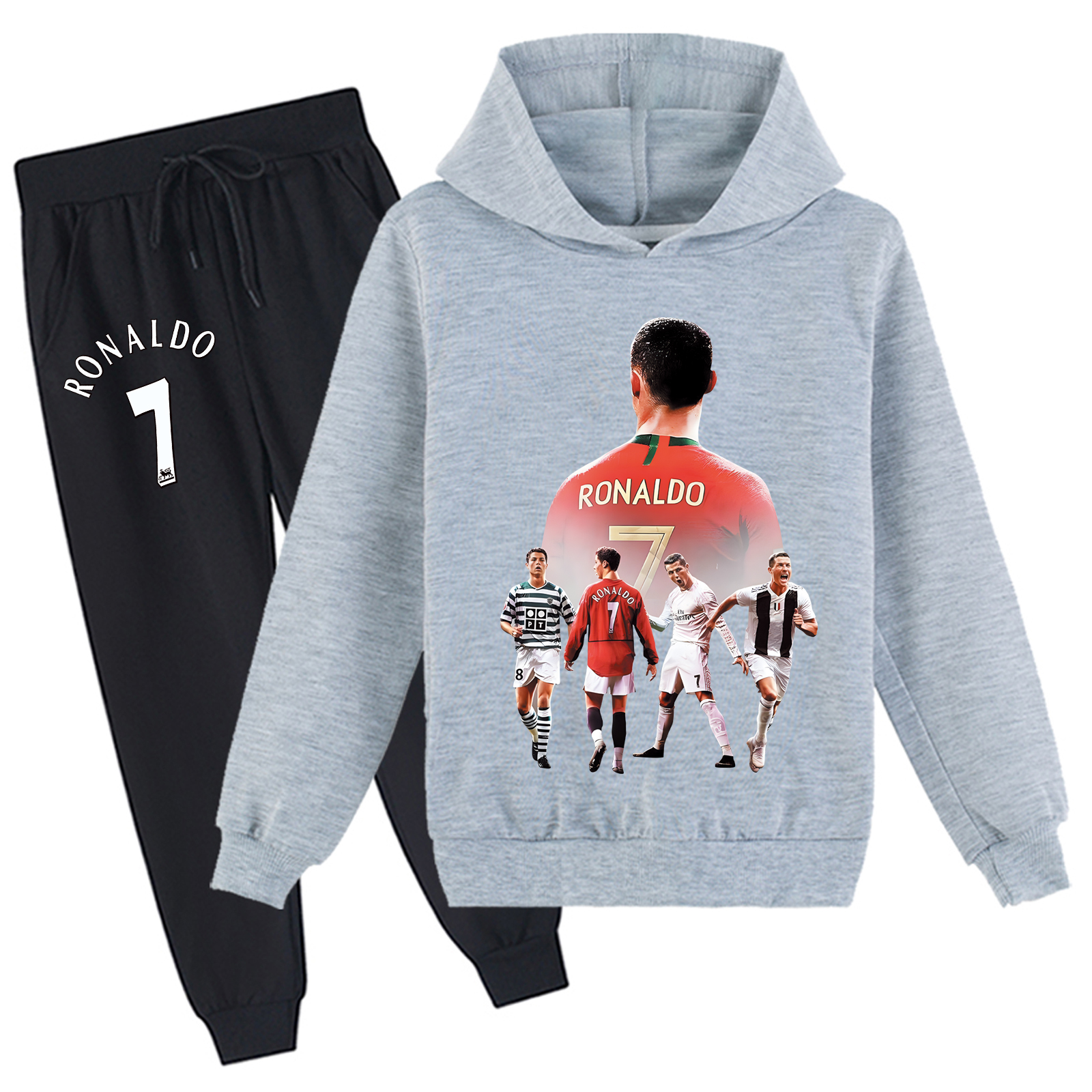 Mayoulove Cristiano Ronaldo Hoodie Set for Kids - Stylish Sportswear for Boys  Girls, Perfect Gift for Fans-Mayoulove