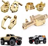 AMK Brass Heavy Weight Coating TRX4 Front Portal Axle Housing Set for 1/10 RC Crawler TRX6 TRX-4 Bronco Defender Upgrade (4 in 1 Set for TRX4,636g)