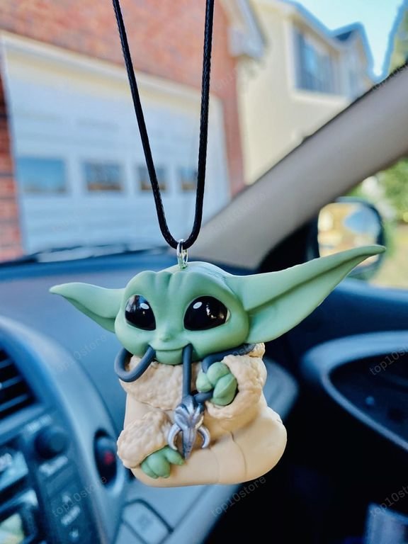 baby yoda rear view mirror