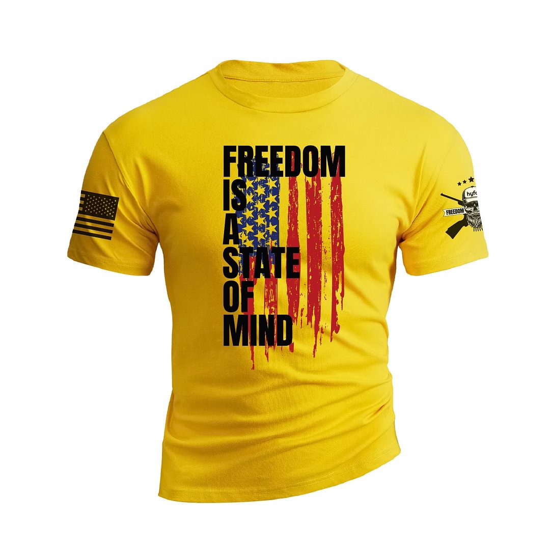FREEDOM IS A STATE OF MIND GRAPHIC TEE