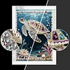 Meeresschildkr&ouml;te speziell geformte DIY-Teilbohrer Diamantkunst Perlen-Malset f&uuml;r Erwachsene Anf&auml;nger Wohnkultur Kunsthandwerk Perlen-Diamantmalerei 3