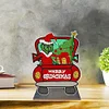 DIY Christmas Grinch Truck Diamond Painting Wooden Desktop Ornaments