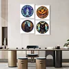 Promotion 4Pcs/set Diamond Painting-DIY Full Round Drill Halloween(30*30 CM)