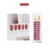 Wearing Matte Nails Dual Colors Shimmers 24pcs