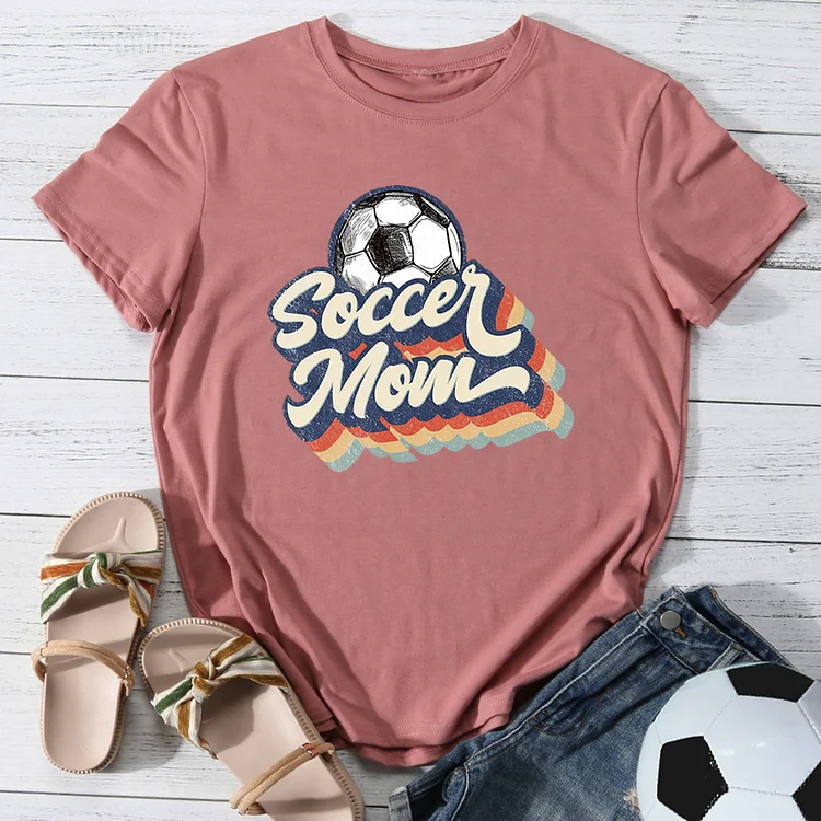 Soccer Mom Leopard Lightning Bolt T-shirt-014956-Annaletters