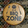 BBQ Zone - Round Metal Tin Signs(12*12Inch)