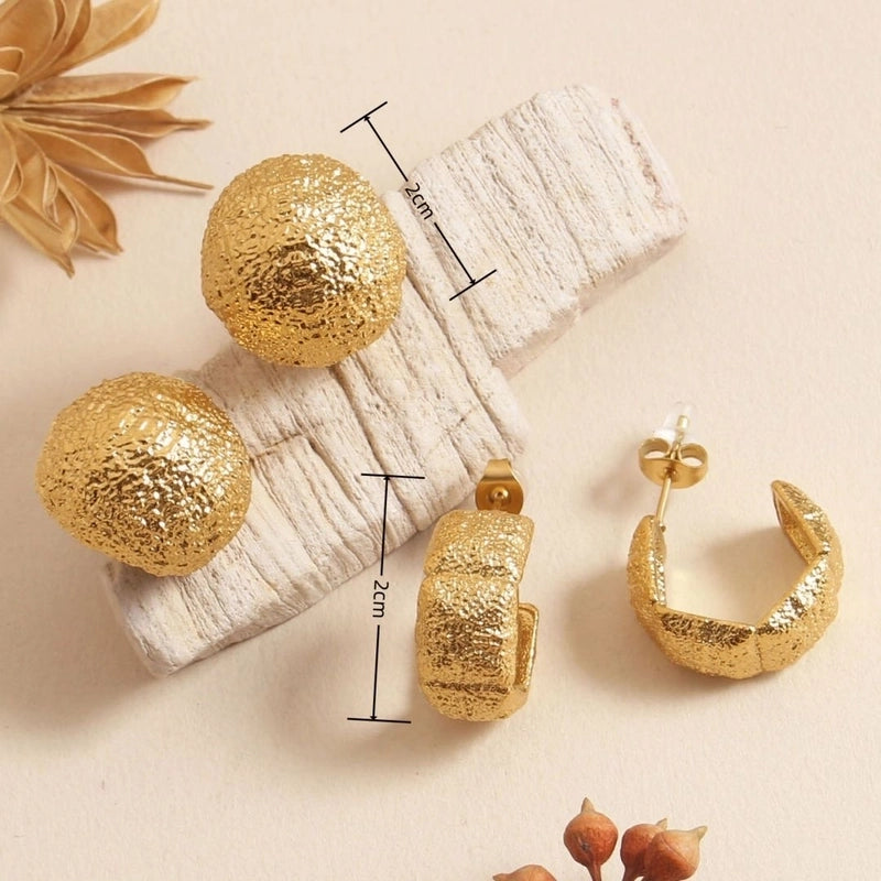 1 Pair Elegant Minimalist Heart Shape Solid Color 304 Stainless Steel 18K Gold Plated Ear Studs