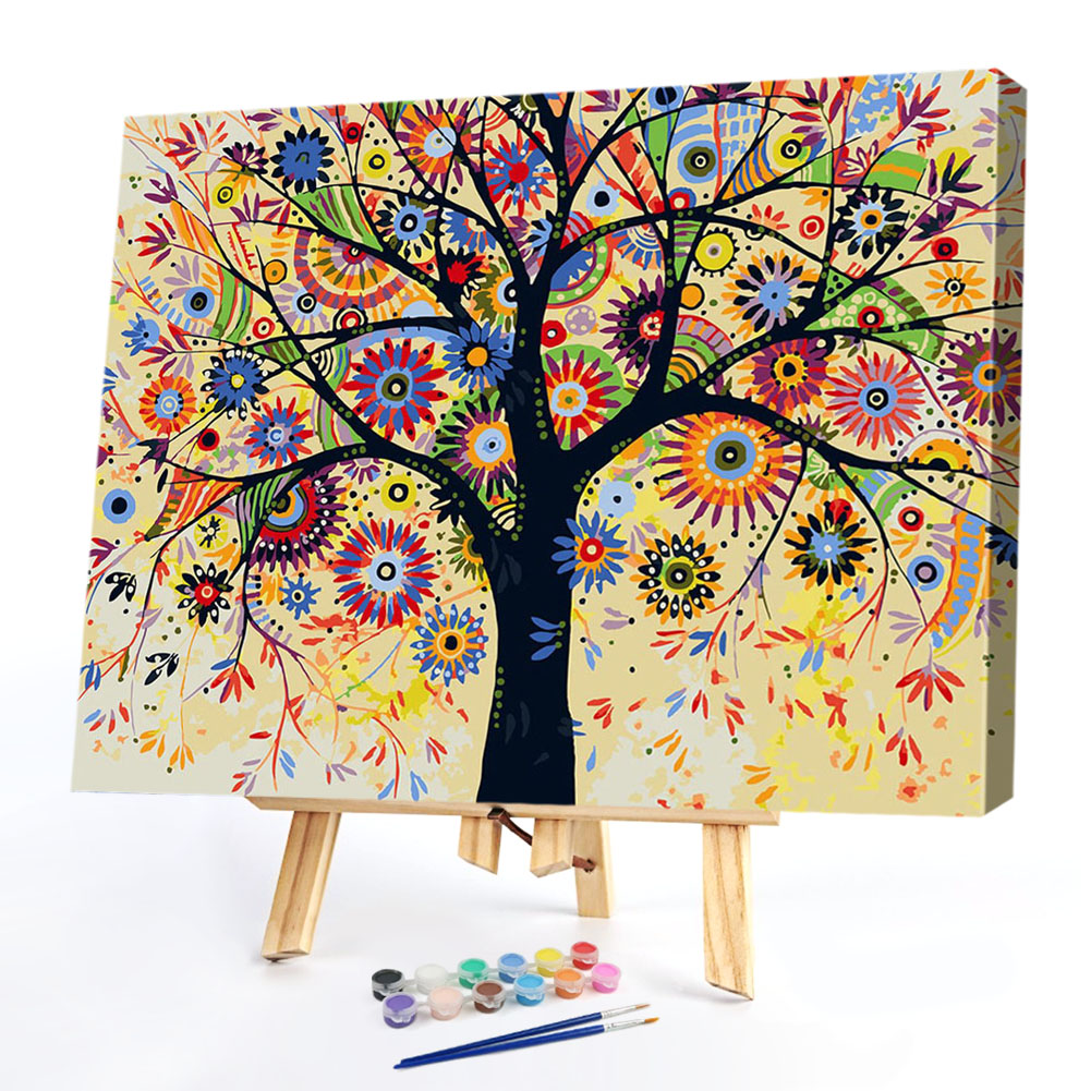 

40*50CM Paint By Numbers-Colorful Tree, 501 Original