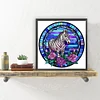 Diamond Painting-DIY Full Round Drill Stained Glass Zebra
