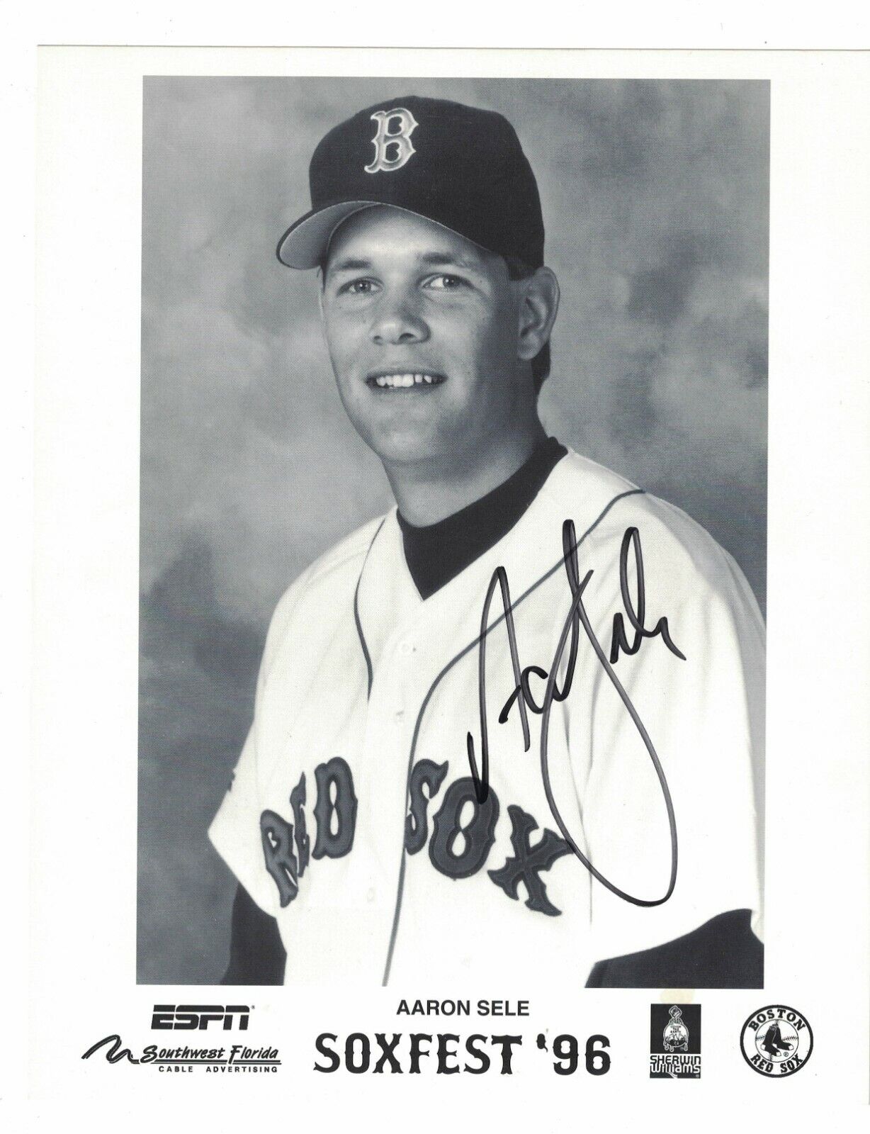 Aaron Sele Boston Red Sox Signed 8x10 Soxfest '96 Photo Poster painting W/Our COA B