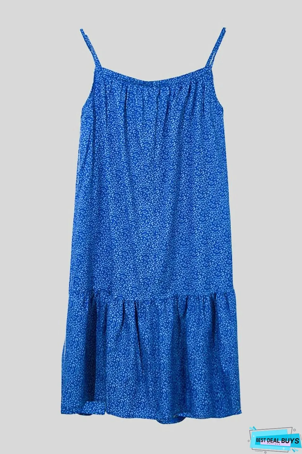 Full Size Printed Sleeveless Mini Cami Dress