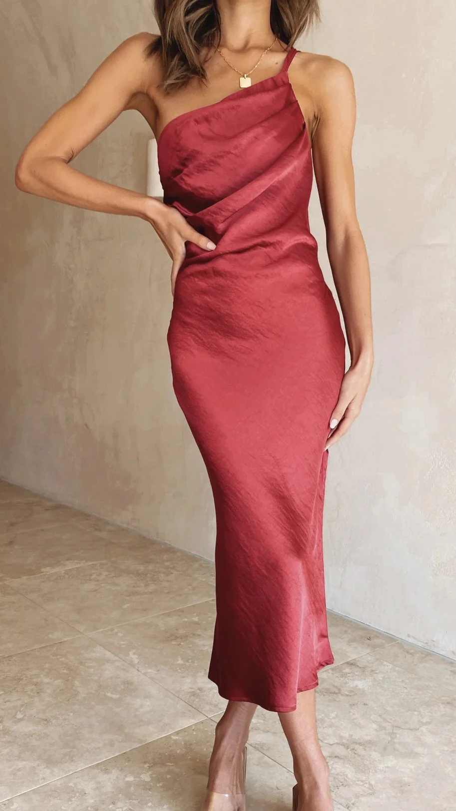 Woherb Woherb / Summer 2023 New Back Belt Slim Urban Fashion Long Dress 8527