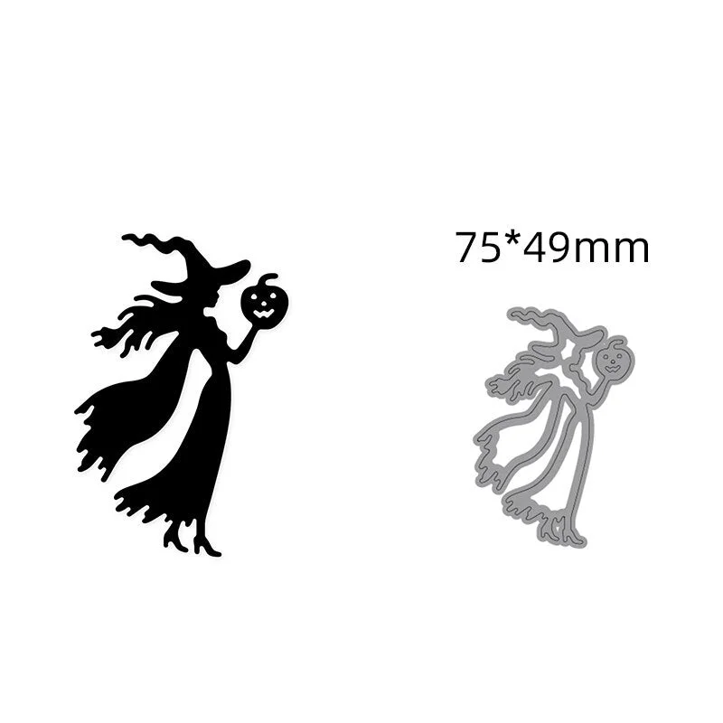 Metal Cutting Dies Halloween Magic Witch 2021 New Craft Dies Stencils Dies For DIY Scrapbooking Paper photo Cards Embossing Dies