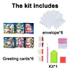 6Pcs Diamond Painting Greeting Card Gnome Diamond Handmade Card for Friends