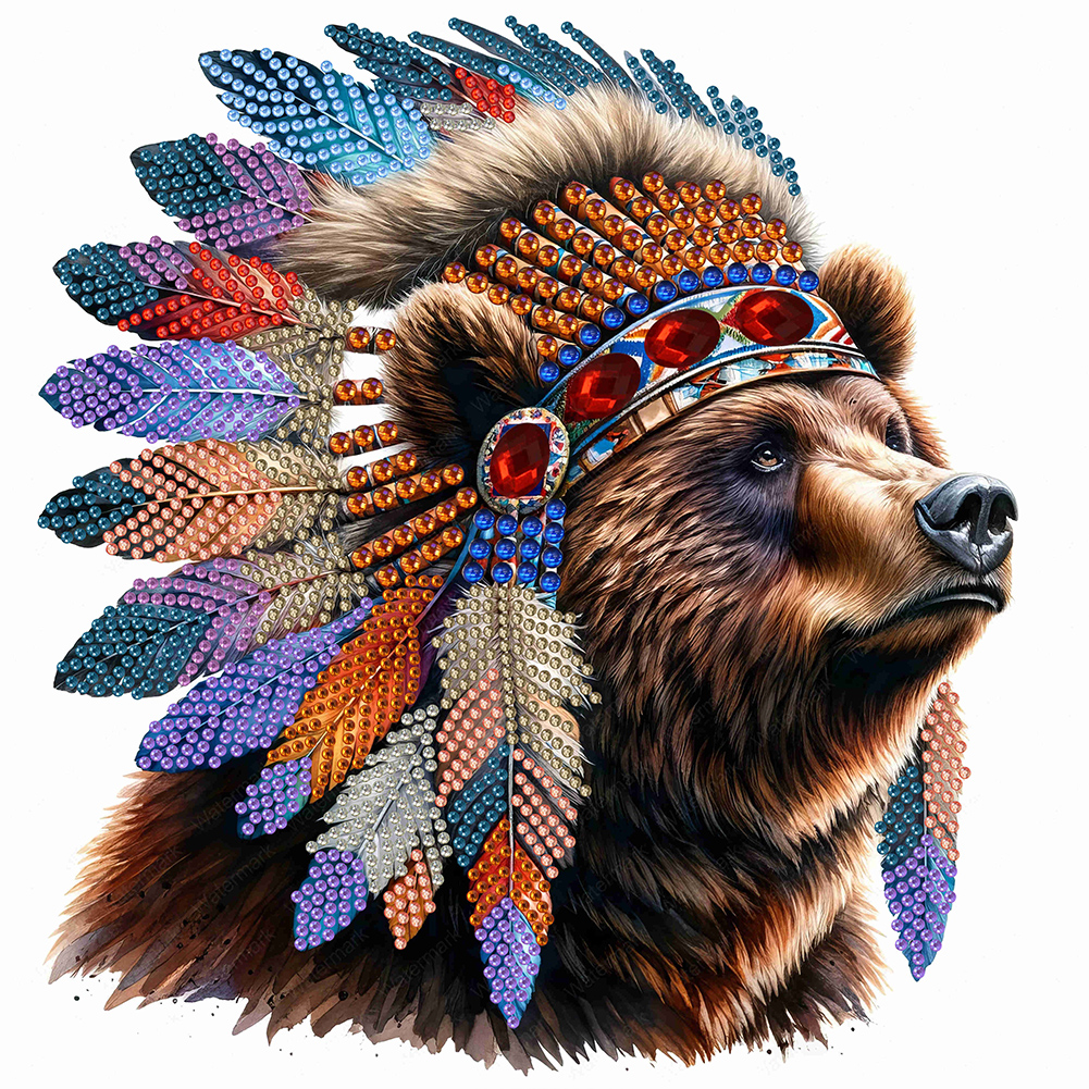 Indian Bear 30*30CM (Canvas) Special Drill Diamond Painting gbfke