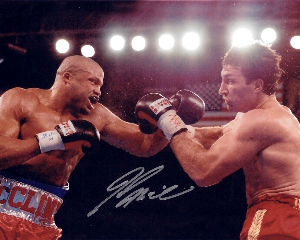 JAMEEL McCLINE signed IN-RING HEAVYWEIGHT BOUT 8x10 w/ coa INTENSE CLOSEUP proof