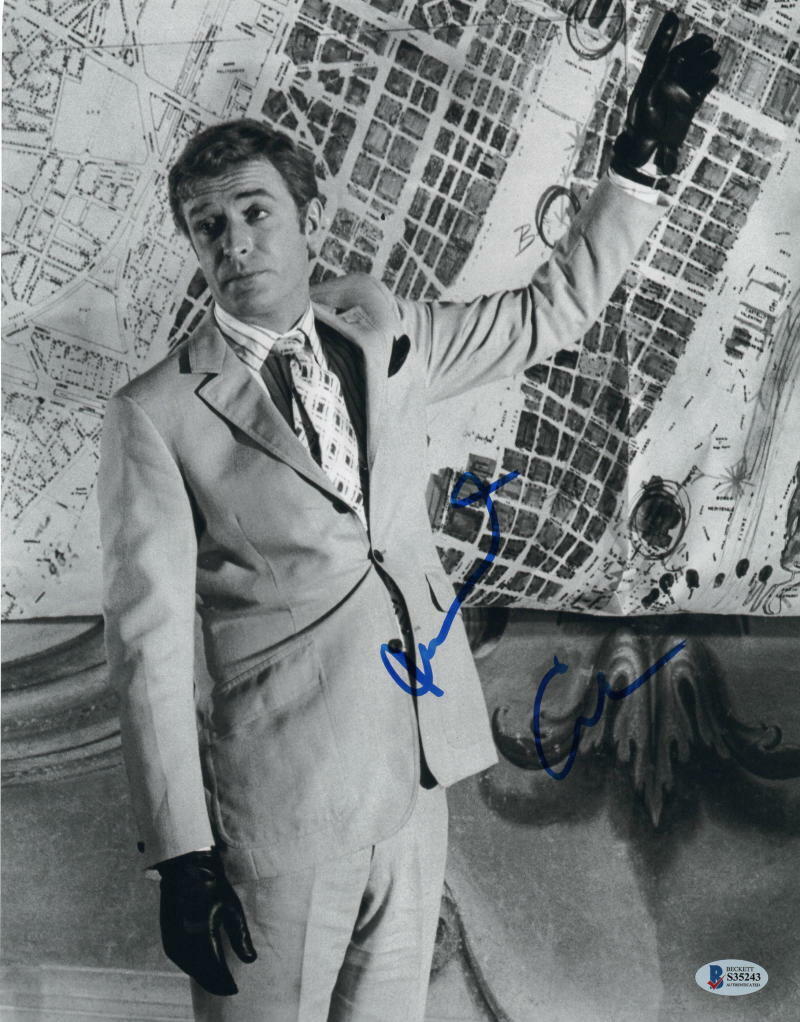 MICHAEL CAINE SIGNED AUTOGRAPH 11x14 Photo Poster painting - ALFIE, THE ITALIAN JOB DARK KNIGHT