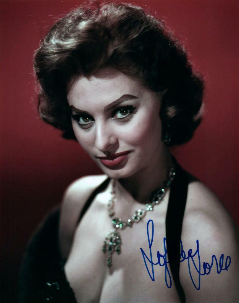 Sophia Loren 8x10 signed Photo Poster painting autographed Picture + COA