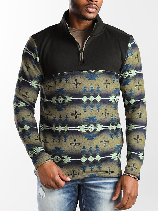 Men's Long Sleeve Ethnic Casual Hoodie