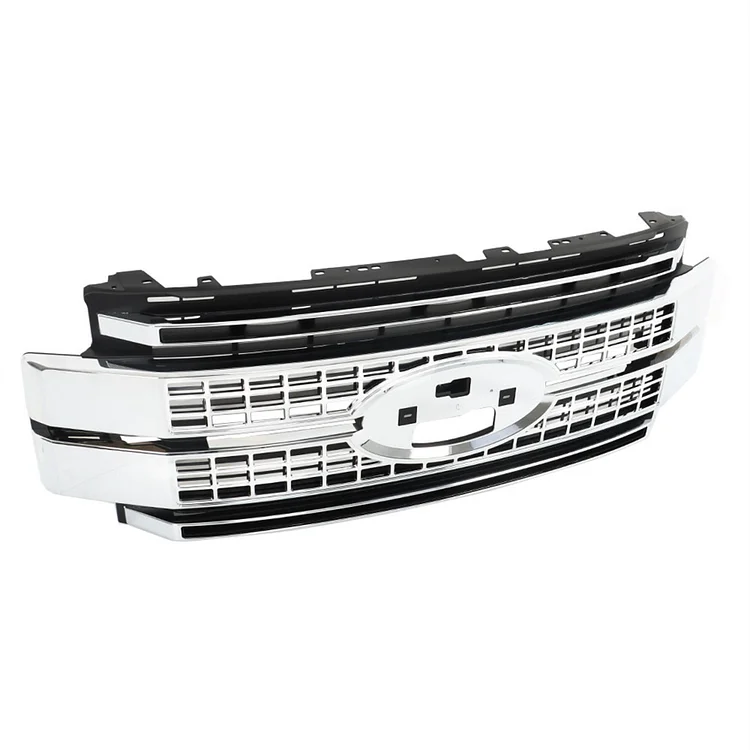 SEBLAFF Front Bumper Chrome Grille Replacement for 2017 2018 2019 Super Duty F-250 F-350 F-450 Platinum Style HC3Z8200BC