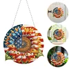 Independence Day Sunflower Double Sided - 5D DIY Pendant