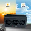 Solar Car Exhaust Fan with 3 Air Outlets Car Radiator Cooling Fan for All Cars