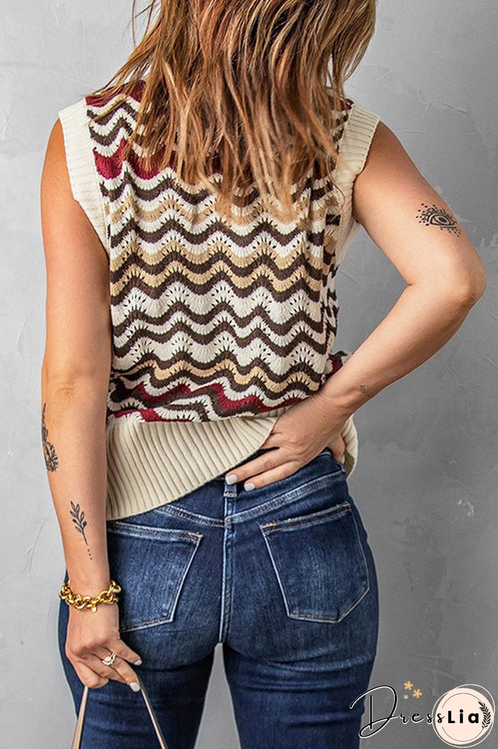 Knit Rainbow Tank Sweater