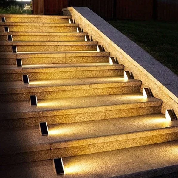 Solar-Powered Outdoor Stair Lights