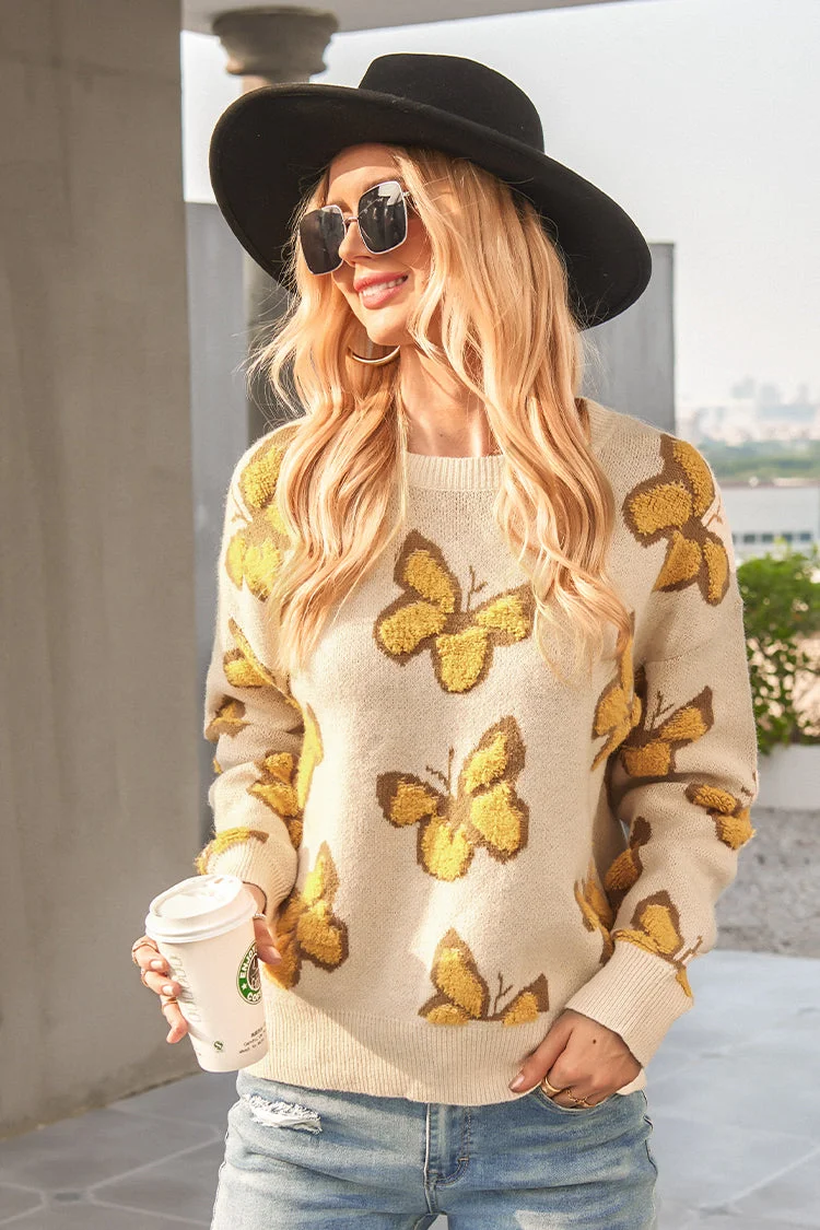Madge Fuzzy Butterfly Sweater