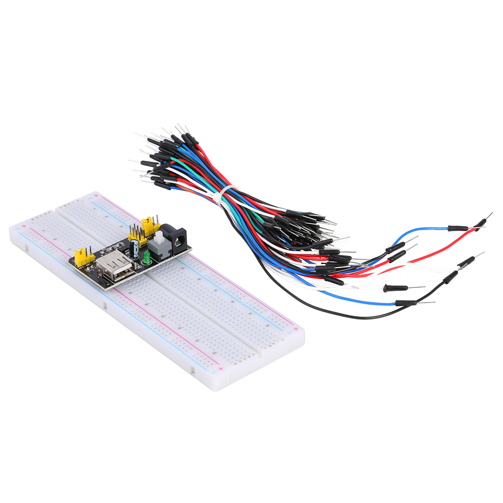 

MB102 830 Points Solderless Bread Board Power Module 65 Jumper Wires Kit, 501 Original