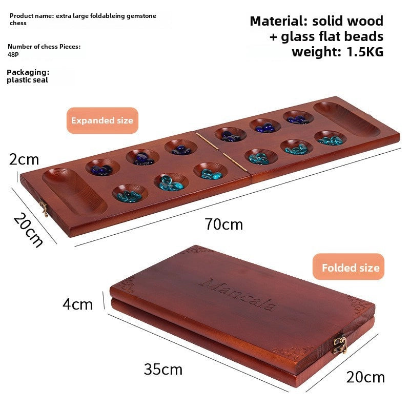 Gem Chess Mancala Children’s Puzzle Particles Returned To The Warehouse Solid Wood African Chess Hus
